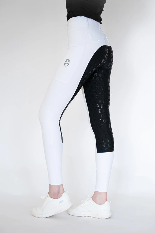 KJR x CrownHorse - Turnier Reithose "Performance" - Weiß