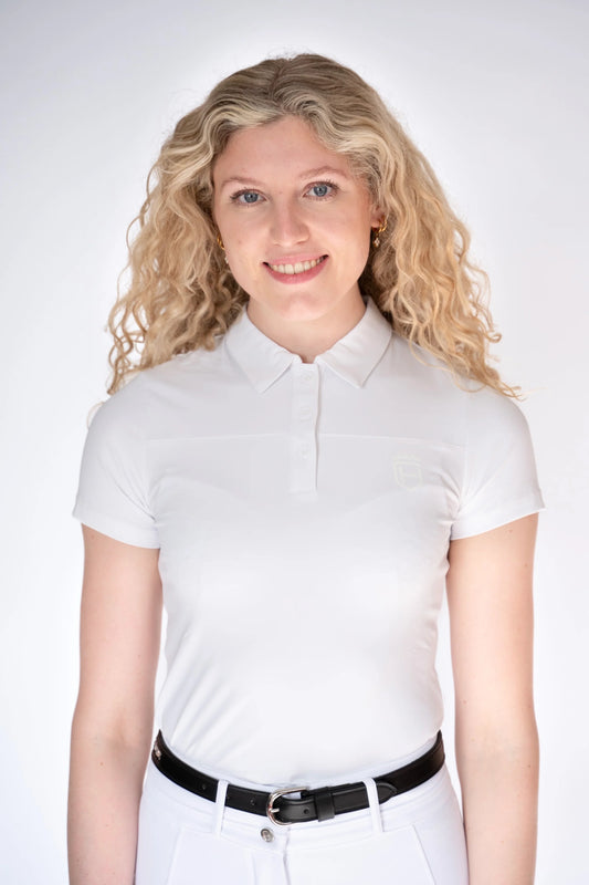 KJR x CrownHorse - Turnier Polo-Shirt - Weiß